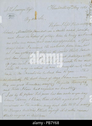 899 Lettera da A. W. Mitchell, Huntsville, Mo., J. T. Sweringen, St. Louis, 29 maggio 1861 Foto Stock