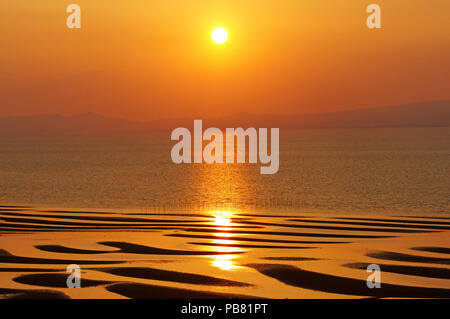 Okoshiki spiaggia di tramonto, Prefettura di Kumamoto, Giappone Foto Stock