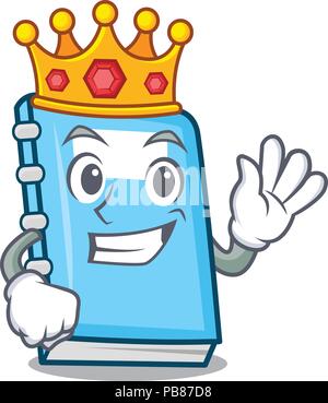 Re istruzione mascotte stile cartone animato Illustrazione Vettoriale