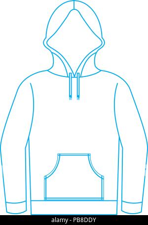 Felpa con cappuccio icona della linea. EPS vettoriali 10 Illustrazione Vettoriale