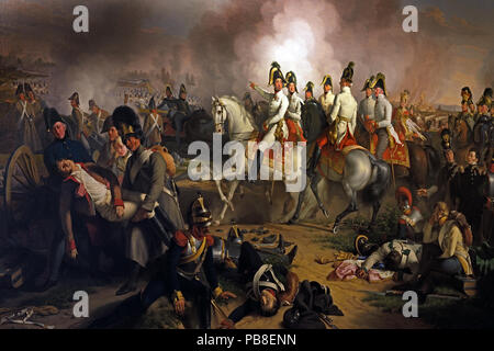 Erzherzog Carl - Charles, Arciduca d'Austria Battaglia di Aspern e Eßling 1820 Johann Peter Krafft 1780-1856 Pittura 1820 tedesco-nato pittore austriaco ermany ( Charles, Arciduca d'Austria; comandante dell esercito; 1771-1847.Arciduca Carlo con il suo staff in occasione della battaglia di Aspern. Guerre napoleoniche, Battaglia di Aspern e Eßling, 21.-22. Maggio 1809: vittoria austriaca su Napoleone. Foto Stock