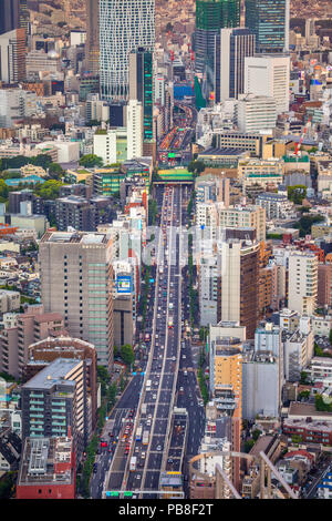 Giappone Tokyo City, Roppongi avenue, 246 road, zona di Shibuya Foto Stock