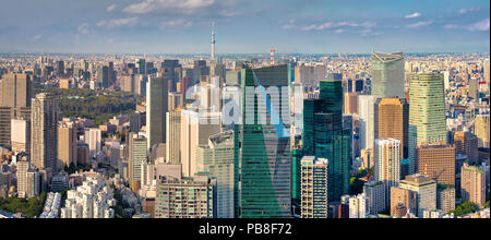 Giappone Tokyo City, area di Shimbashi panorama Foto Stock