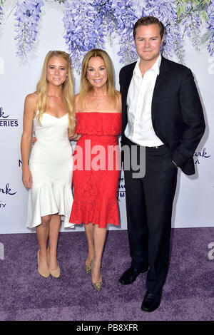 Beverly Hills, Stati Uniti d'America. Il 26 luglio 2018. Cassidy Gifford, Kathie Lee Gifford e Cody Gifford frequentando il 2018 Hallmark Channel estate TCA a una residenza privata sulla luglio 26, 2018 a Beverly Hills, la California. Credito: Geisler-Fotopress GmbH/Alamy Live News Foto Stock