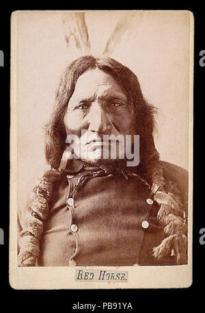 1249 Red-Horse-armadio-card Foto Stock
