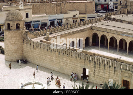 Vista della grande moschea di Sousse, Tunisia Foto Stock