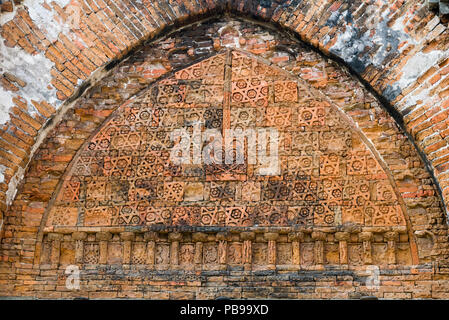 Decorazione di Adina moschea, Pandua, West Bengal, India Foto Stock