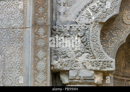 Decorazione di Adina moschea, Pandua, West Bengal, India Foto Stock