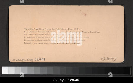 1695 La laminazione 'Whirlpool', sotto le cascate, Fiume Niagara, U.S.A (NYPL B11708204-G91F075 047B) Foto Stock