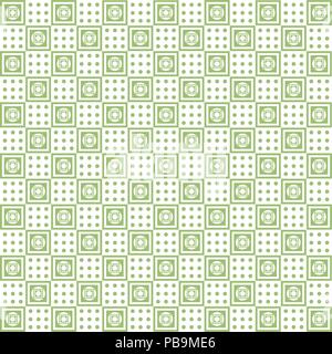 Sullo sfondo di un verde seamless pattern a punti Illustrazione Vettoriale