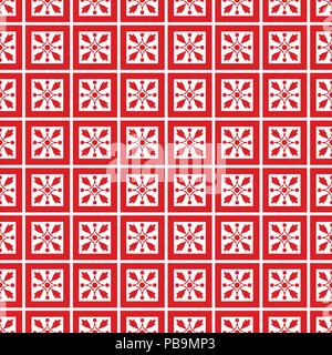 Ripetizione geometrica rossa e bianca Illustrazione Vettoriale