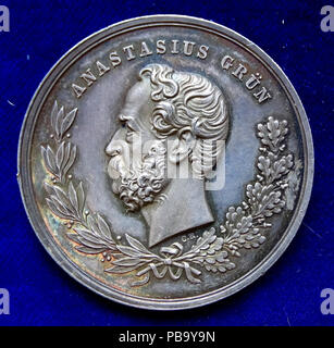 1805 Vienna, Alexander von Auersperg medaglia d'argento 1876, complementare Foto Stock