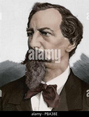 Fernando II de Portugal. Fernando Augusto Francisco Antonio de Sajonia-Coburgo-Gotha (Viena, 1816-Lisboa, 1885). Rey jure uxoris de Portugal por su matrimonio con la reina de Portugal María II, desde el nacimiento de su hijo en 1837 hasta la muerte de su esposa en 1853. Grabado del siglo XIX. Coloreado. Foto Stock