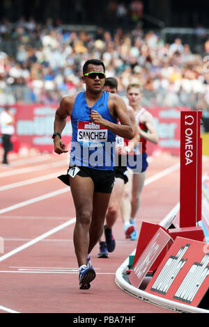 Eder SÁNCHEZ (Messico) a competere in Uomini 3000m corsa a piedi finale al 2018, IAAF Diamond League, Anniversario Giochi, Queen Elizabeth Olympic Park, Stratford, Londra, Regno Unito. Foto Stock