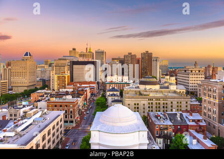 Baltimore, Maryland, Stati Uniti d'America downtown cityscape da Mt. Vernon. Foto Stock