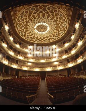 Interno del ANTIGUO TEATRO DE LA PRINCESA CONVERTIDO EN CENTRO DRAMATICO NACIONAL O TEATRO MARIA Guerrero. Luogo: TEATRO MARIA GUERRERO, MADRID, Spagna. Foto Stock