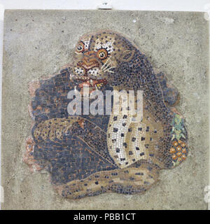 1059 Mosaico Panther 100 BC Museum Delos Zde13M154 Foto Stock