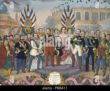1081 Napoléon III recoit les souverains et les personnages illustres qui ont visité l'Exposition Universelle de 1867 Foto Stock