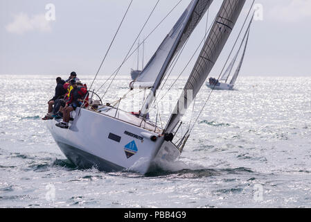 Barche a vela racing durante la Ilhabela Sailing Week Foto Stock