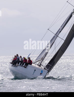 Barche a vela racing durante la Ilhabela Sailing Week Foto Stock