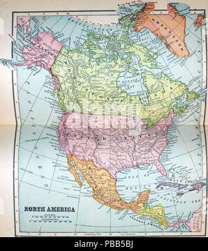 1101 NIE 1905 America - nord - mappa politico Foto Stock