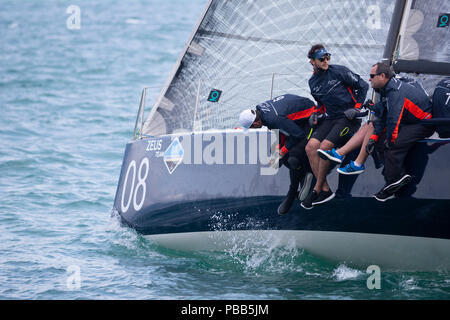 Barche a vela racing durante la Ilhabela Sailing Week Foto Stock