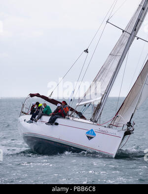 Barche a vela racing durante la Ilhabela Sailing Week Foto Stock