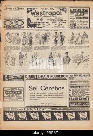 . N. 3774 3 juillet 1915, scansione 36, coperchio posteriore interno. 1106 n. 3774 3 juillet 1915, scansione 36, coperchio posteriore interno Foto Stock
