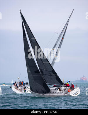 Barche a vela racing durante la Ilhabela Sailing Week Foto Stock