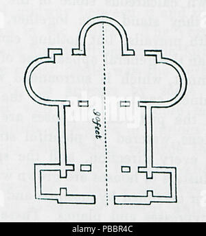 1130 antica basilica cristiana a Chalasma - Leake William Martin - 1824 Foto Stock