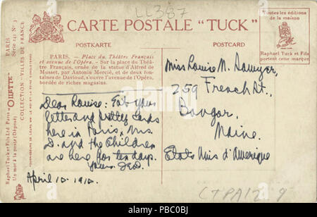 1169 PARIGI.-Place du Theatre Francais, Avenue De L'Opera. (141-3) (BNI 419270) Foto Stock