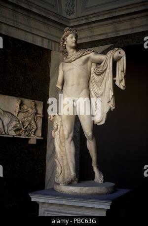 APOLO DE BELVEDERE, copia romana de originale GRIEGO DE LEOCARES S IV AC. Posizione: MUSEOS VATICANOS-museo Pio Clementino, VATICANO. Foto Stock