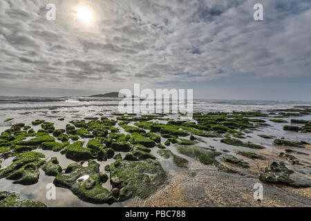 La Boca de Pupuya una meravigliosa spiaggia nel centro del Cile molto vicino a Santiago con molto belle linee e un bel posto per il kite surf Foto Stock