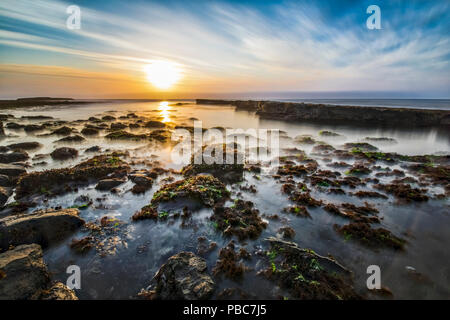 La Boca de Pupuya una meravigliosa spiaggia nel centro del Cile molto vicino a Santiago con molto belle linee e un bel posto per il kite surf Foto Stock