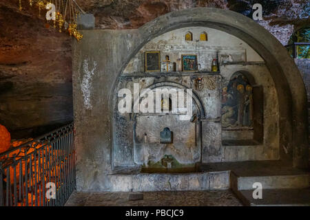 Il Santo Monastero di Mega Spileo è posto 10km dalla città di Kalavryta. Essa è la più antica in Grecia Foto Stock