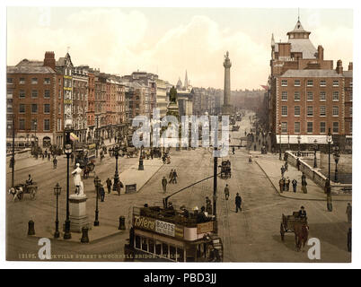 1282 Sackville Street e O'Connell Bridge, Dublino. County Dublin, Irlanda-LCCN2002717398 Foto Stock