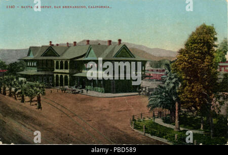 1287 San Bernardino CA - Santa Fe Depot (BNI 433120) Foto Stock