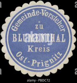 1384 Siegelmarke Gemeinde-Vorsteher zu Blumenthal Kreis Ost-Prignitz W0333304 Foto Stock