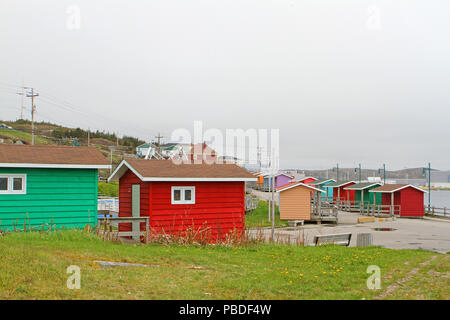 Diario di viaggio, viaggio Terranova, Canada, "roccia". Paesaggi e scenic, provincia canadese, la città di Port aux Basques Foto Stock
