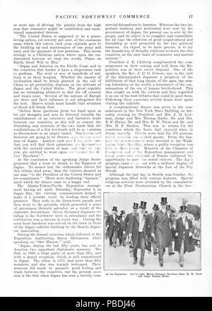 1303 Seattle apre le porte del paese ai commissari giapponese - Pagina 17 Foto Stock