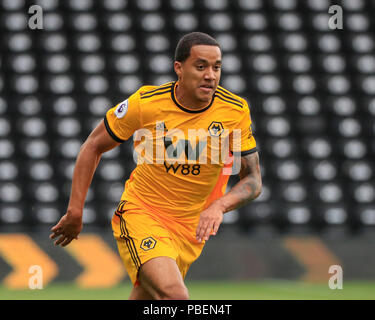 Pride Park Stadium, Derby, Regno Unito. 28 Luglio, 2018. La pre stagione amichevole di calcio, Derby County rispetto a Wolverhampton Wanderers; Helder Costa di Lupi Credit: Azione Plus immagini di sport/Alamy Live News Credit: Azione Plus immagini di sport/Alamy Live News Credit: Azione Plus immagini di sport/Alamy Live News Foto Stock