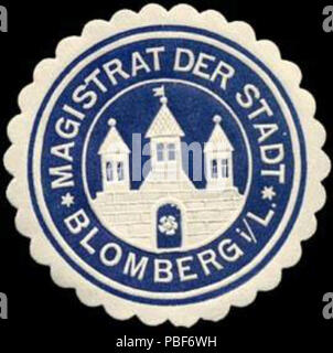 1479 Siegelmarke Magistrat der Stadt - Blomberg in Lippe W0235476 Foto Stock