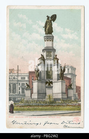 1548 soldati e marinai' monumento, Detroit, Mich (NYPL b12647398-68175) Foto Stock