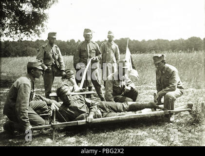 1548 soldato, la prima guerra mondiale, personale paramedico, Barrow, Russo solder Fortepan 93717 Foto Stock