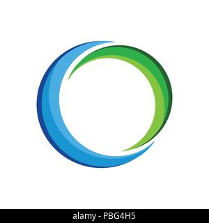 Crescent Swoosh simbolo vettore Logo grafico del modello di progettazione Illustrazione Vettoriale