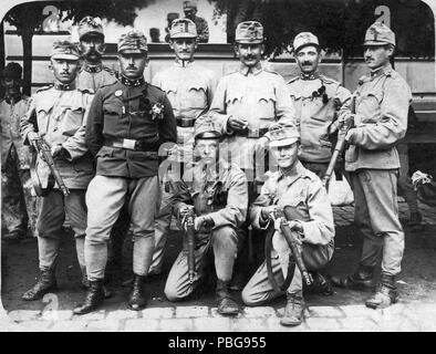 1597 Tableau, soldato, arma, pistola, prima Guerra Mondiale Fortepan 58310 Foto Stock