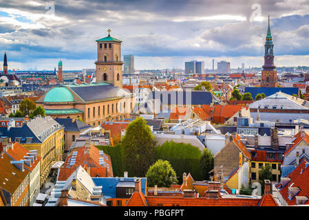 Copenhagen, Danimarca vecchio lo skyline della citta'. Foto Stock