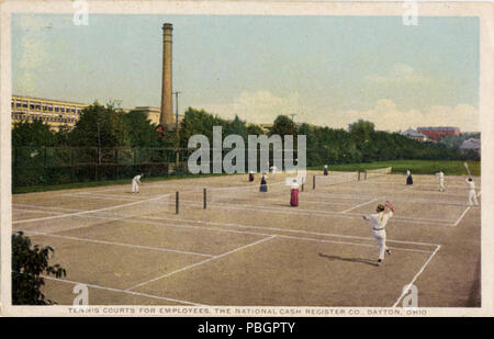 1604 Campi da Tennis per i dipendenti della National Cash Register Co (BNI 22564) Foto Stock