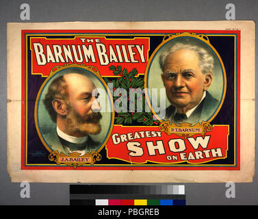 1613 Il Barnum Bailey più grande spettacolo sulla terra poster di circo 1908 NYPL Foto Stock