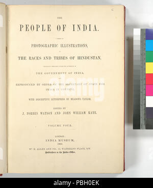 1665 Il popolo dell India - una serie di illustrazioni fotografiche, con stampa in rilievo descrittivo ... (Titolo pagina, V. 4) (NYPL b13409080-1125412) Foto Stock